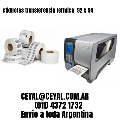 etiquetas transferencia termica  92 x 94