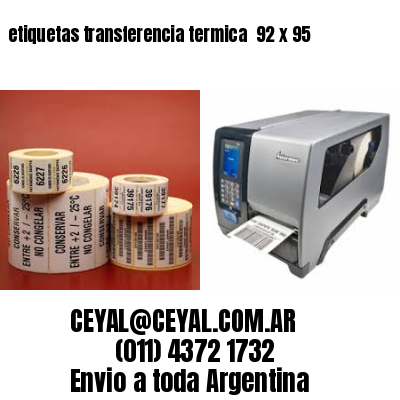 etiquetas transferencia termica  92 x 95