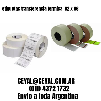 etiquetas transferencia termica  92 x 96