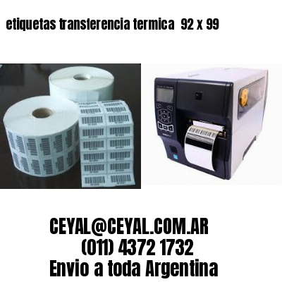 etiquetas transferencia termica  92 x 99