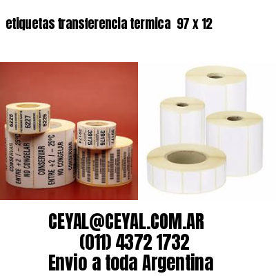 etiquetas transferencia termica  97 x 12