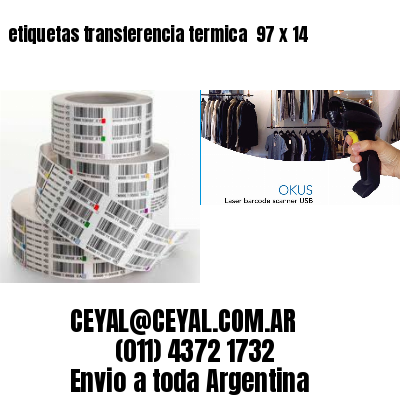 etiquetas transferencia termica  97 x 14