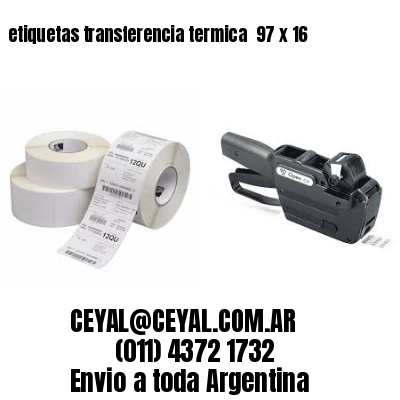 etiquetas transferencia termica  97 x 16