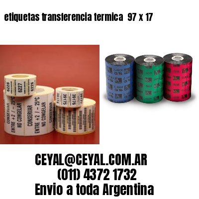 etiquetas transferencia termica  97 x 17