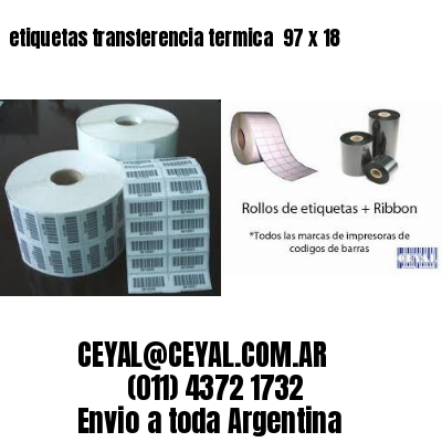 etiquetas transferencia termica  97 x 18