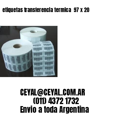 etiquetas transferencia termica  97 x 20