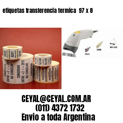 etiquetas transferencia termica  97 x 8