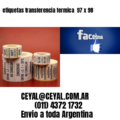etiquetas transferencia termica  97 x 98