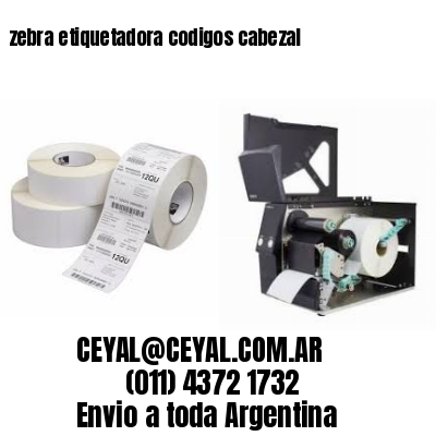zebra etiquetadora codigos cabezal