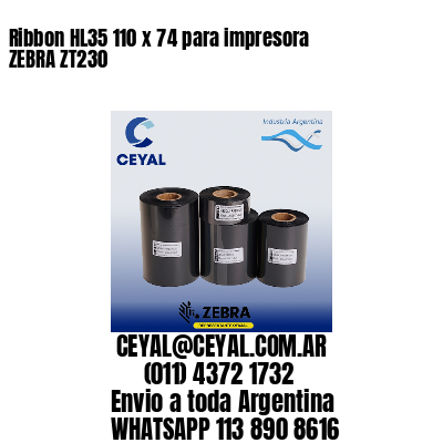 Ribbon HL35 110 x 74 para impresora ZEBRA ZT230