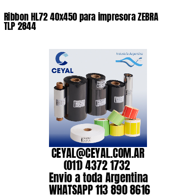 Ribbon HL72 40×450 para impresora ZEBRA TLP 2844