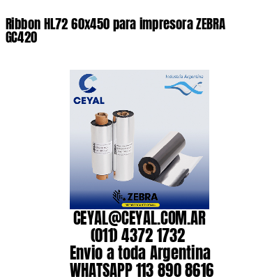 Ribbon HL72 60×450 para impresora ZEBRA GC420