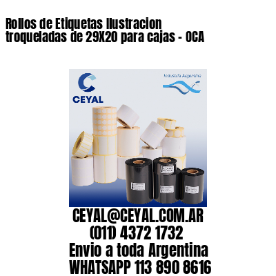 Rollos de Etiquetas Ilustracion troqueladas de 29X20 para cajas – OCA