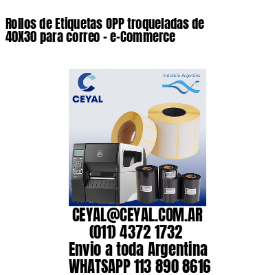 Rollos de Etiquetas OPP troqueladas de 40X30 para correo – e-Commerce