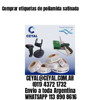 Comprar etiquetas de poliamida satinada