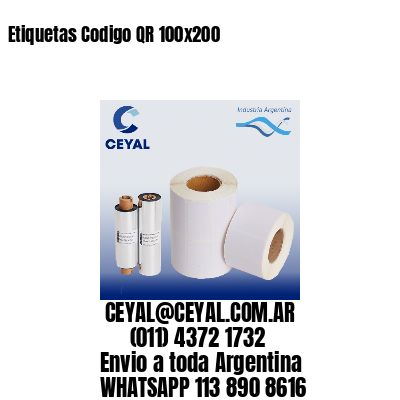 Etiquetas Codigo QR 100×200