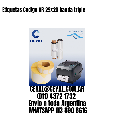 Etiquetas Codigo QR 29×20 banda triple