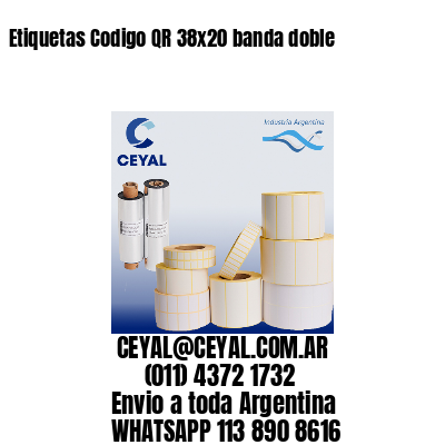 Etiquetas Codigo QR 38×20 banda doble