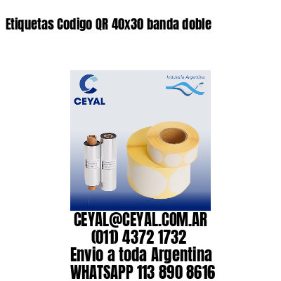 Etiquetas Codigo QR 40×30 banda doble