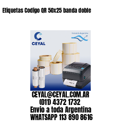 Etiquetas Codigo QR 50×25 banda doble