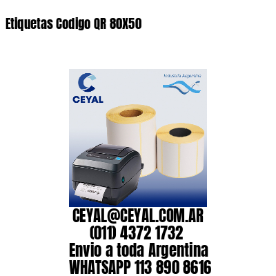 Etiquetas Codigo QR 80X50