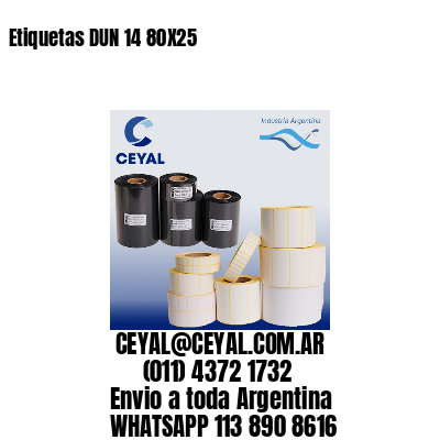 Etiquetas DUN 14 80X25