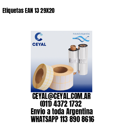 Etiquetas EAN 13 29X20