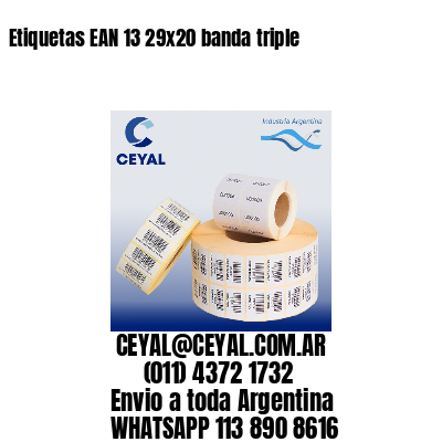 Etiquetas EAN 13 29×20 banda triple