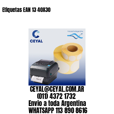 Etiquetas EAN 13 40X30