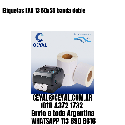 Etiquetas EAN 13 50×25 banda doble