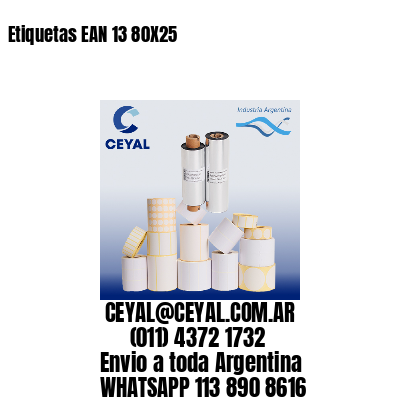 Etiquetas EAN 13 80X25