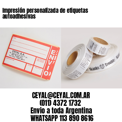 Impresión personalizada de etiquetas autoadhesivas