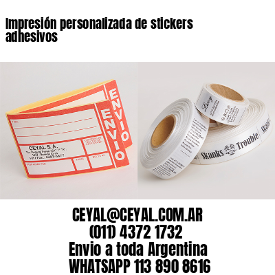 Impresión personalizada de stickers adhesivos