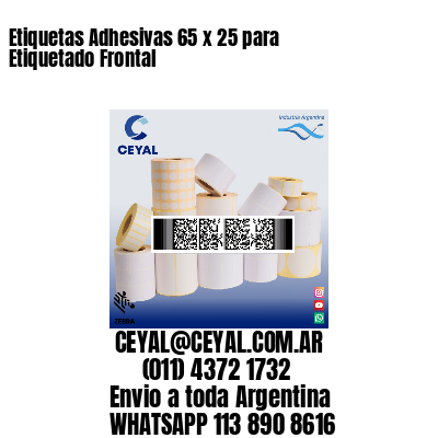 Etiquetas Adhesivas 65 x 25 para Etiquetado Frontal