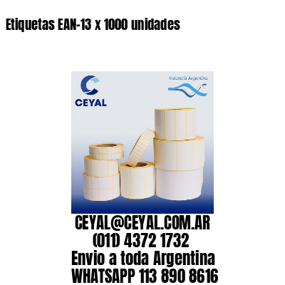 Etiquetas EAN-13 x 1000 unidades