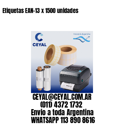 Etiquetas EAN-13 x 1500 unidades