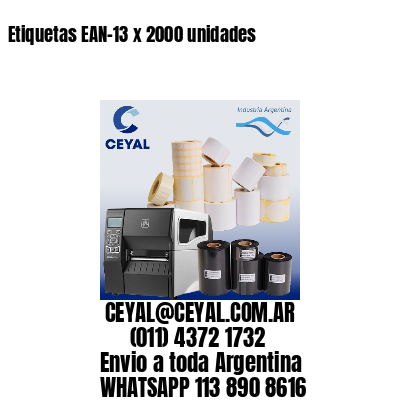 Etiquetas EAN-13 x 2000 unidades