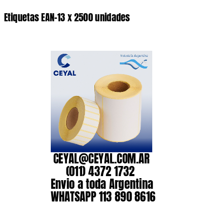Etiquetas EAN-13 x 2500 unidades