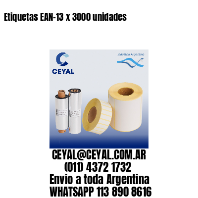 Etiquetas EAN-13 x 3000 unidades