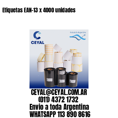 Etiquetas EAN-13 x 4000 unidades