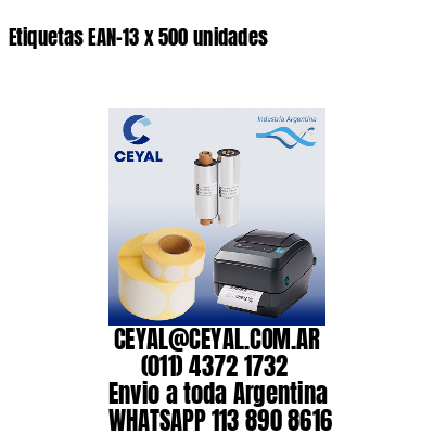 Etiquetas EAN-13 x 500 unidades