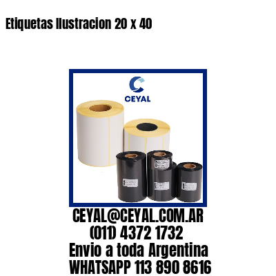 Etiquetas Ilustracion 20 x 40