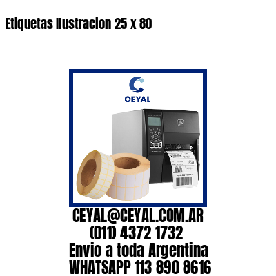 Etiquetas Ilustracion 25 x 80