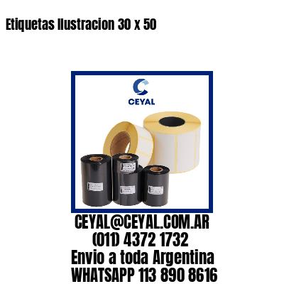 Etiquetas Ilustracion 30 x 50