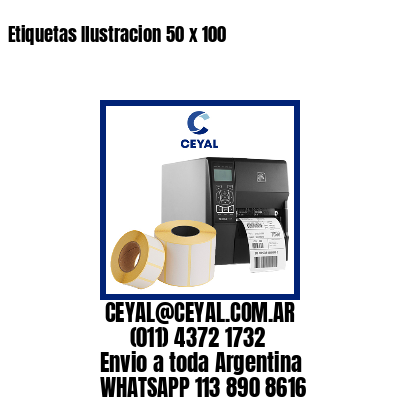 Etiquetas Ilustracion 50 x 100