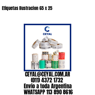 Etiquetas Ilustracion 65 x 25