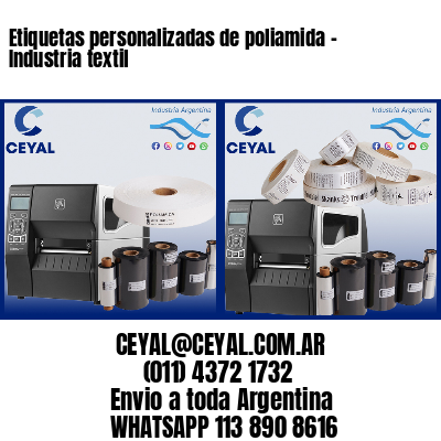 Etiquetas personalizadas de poliamida – Industria textil
