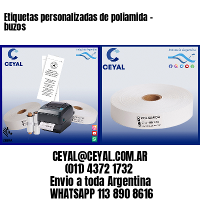 Etiquetas personalizadas de poliamida – buzos
