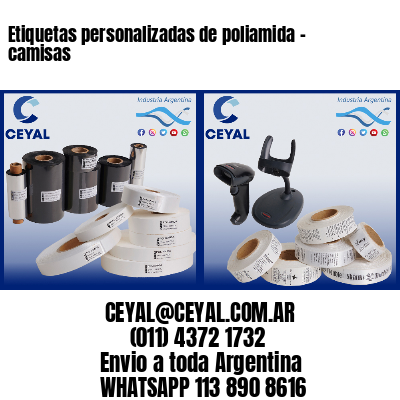 Etiquetas personalizadas de poliamida – camisas