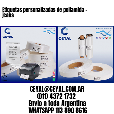 Etiquetas personalizadas de poliamida – jeans